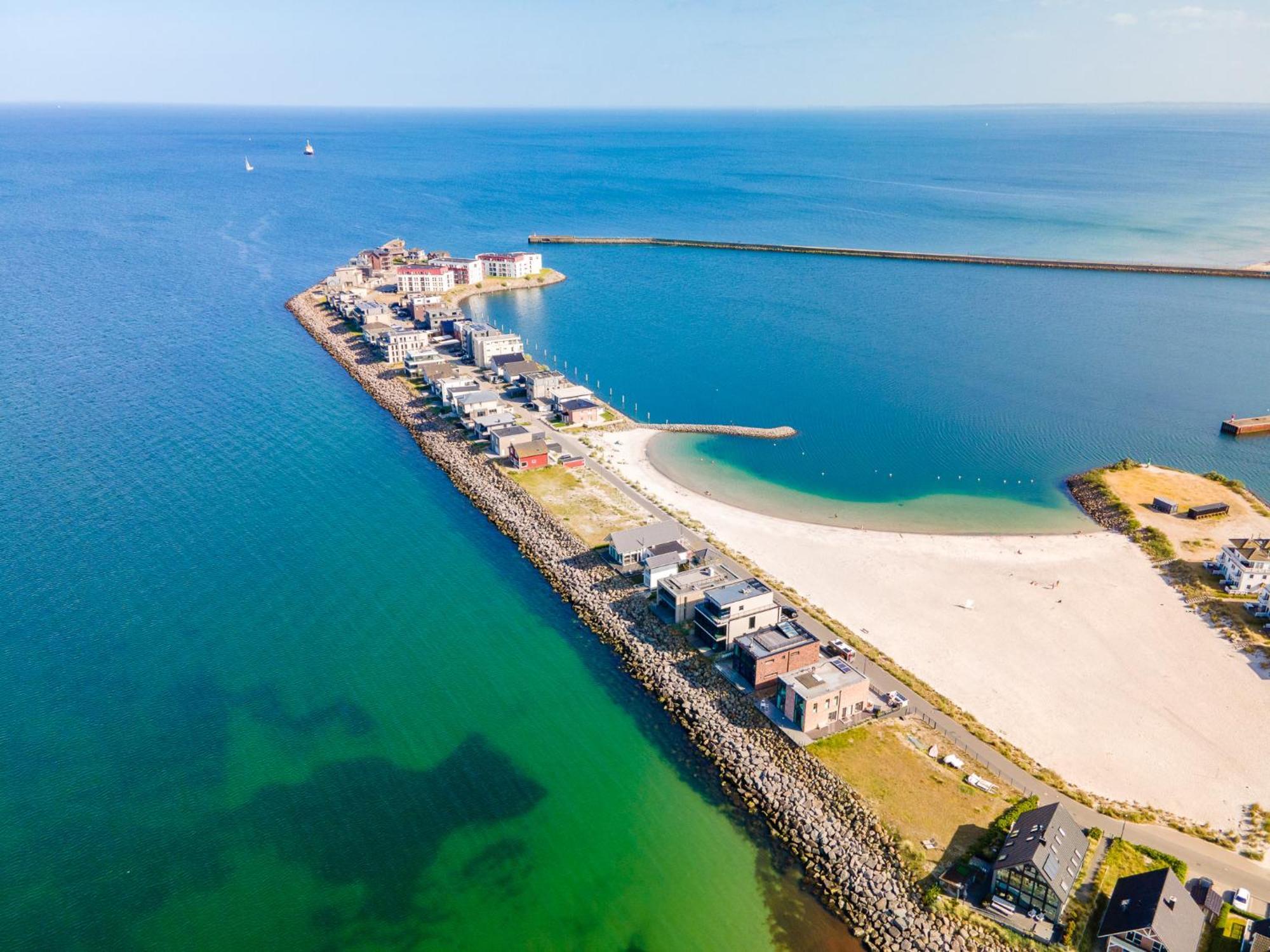 Horizont- Direkt Am Wasser, Hafenblick, Fahrstuhl, Sauna, Ueberdachter Balkon Olpenitz Bagian luar foto