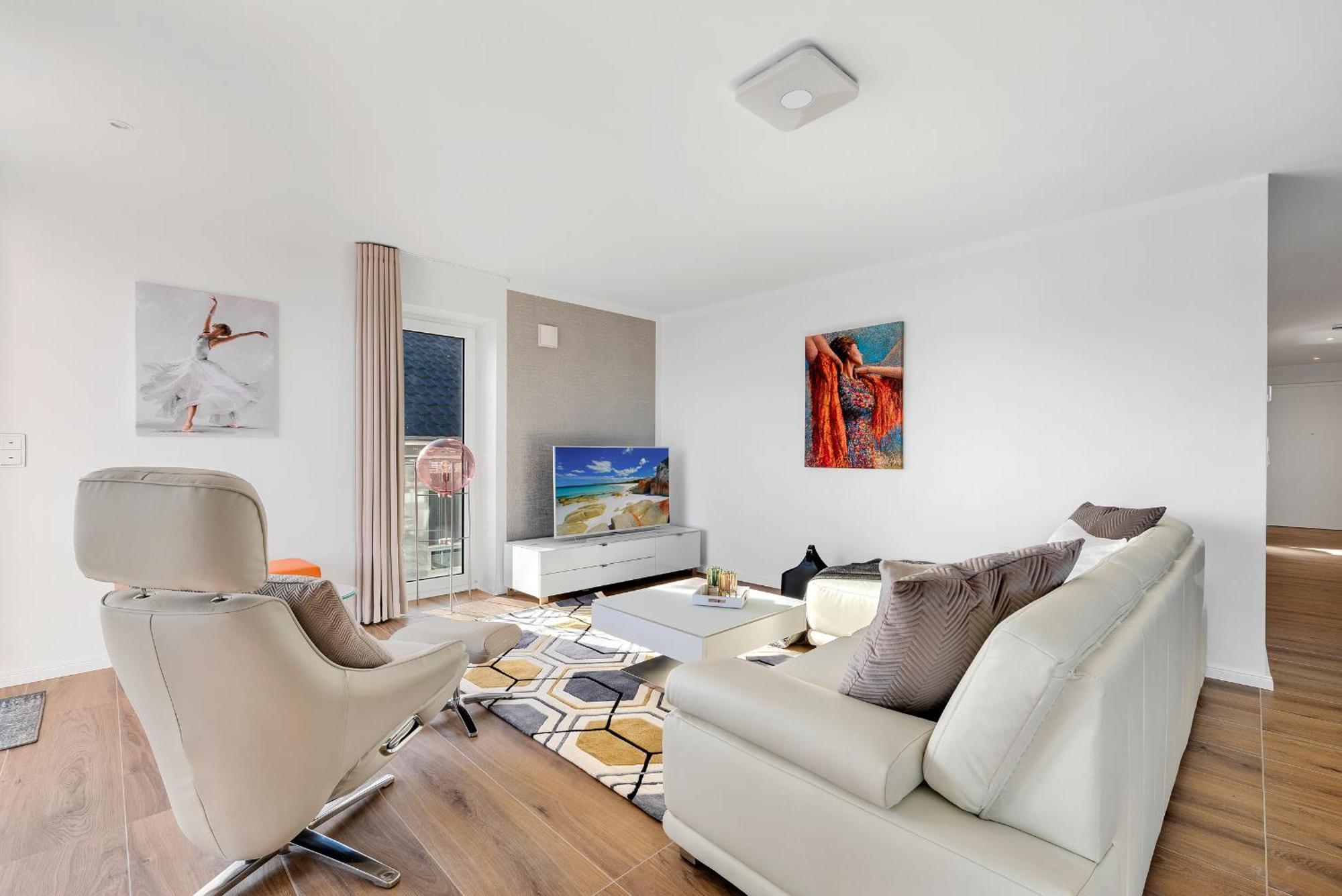 Horizont- Direkt Am Wasser, Hafenblick, Fahrstuhl, Sauna, Ueberdachter Balkon Olpenitz Bagian luar foto
